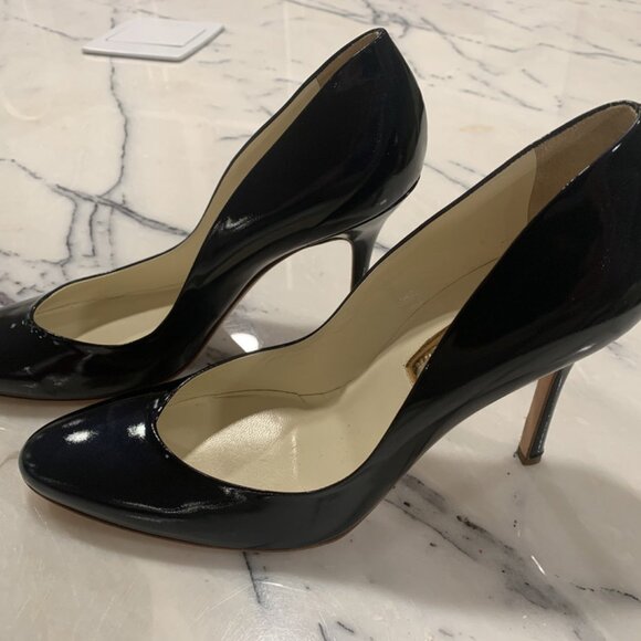 Rupert Sanderson Navy Patent Heels - New in Box - Picture 1 of 8